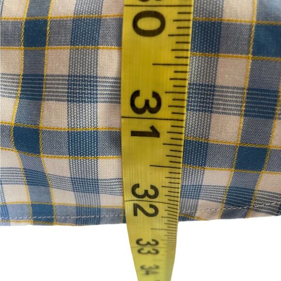 Banana Republic grant fit non iron cotton stretch plaid button down size m tall - Picture 8 of 12
